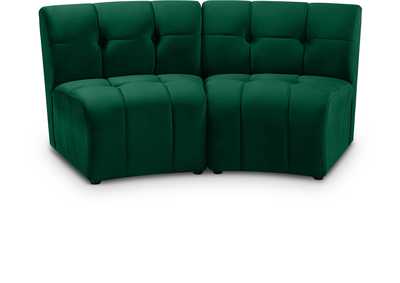 Limitless Green Velvet 2 Piece Modular Sectional