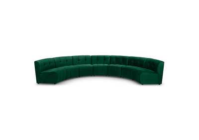 Limitless Green Velvet 7 Piece Modular Sectional