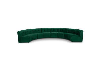 Limitless Green Velvet 8 Piece Modular Sectional