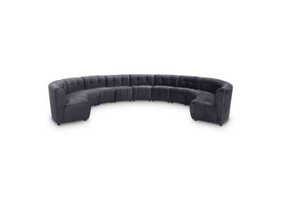 Limitless Grey Velvet 11 Piece Modular Sectional