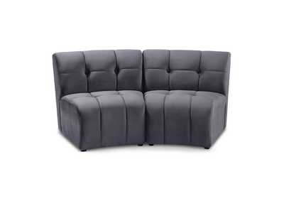 Limitless Grey Velvet 2 Piece Modular Sectional