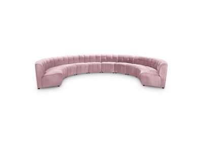 Limitless Pink Velvet 10 Piece Modular Sectional