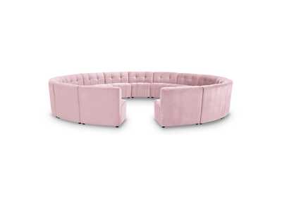 Image for Limitless Pink Velvet 15 Piece Modular Sectional