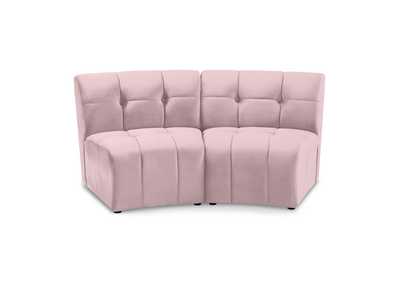 Limitless Pink Velvet 2 Piece Modular Sectional