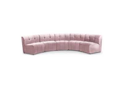 Image for Limitless Pink Velvet 5 Piece Modular Sectional