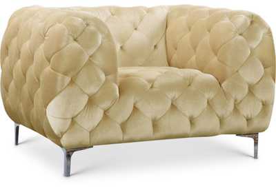 Image for Mercer Beige Velvet Chair