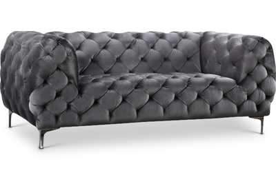 Image for Mercer Grey Velvet Loveseat