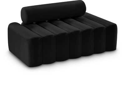 Image for Melody Black Velvet Loveseat