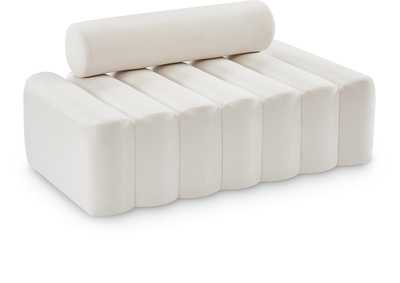 Image for Melody Cream Velvet Loveseat