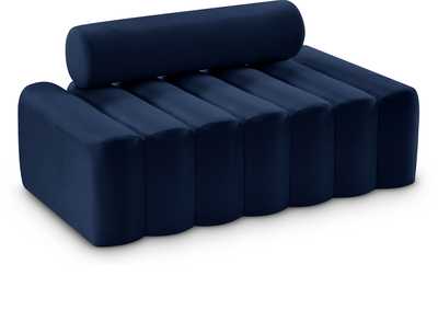 Image for Melody Navy Velvet Loveseat