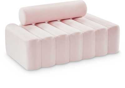 Image for Melody Pink Velvet Loveseat