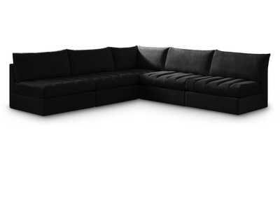 Image for Jacob Black Velvet Modular Sectional