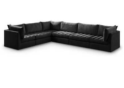 Image for Jacob Black Velvet Modular Sectional