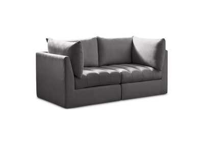 Jacob Grey Velvet Modular Sofa