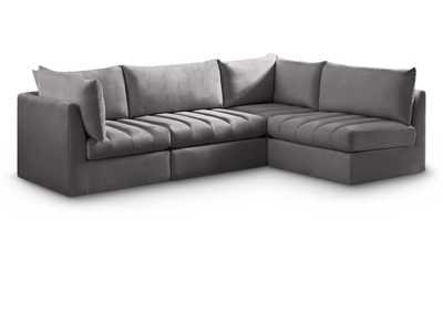 Jacob Grey Velvet Modular Sectional