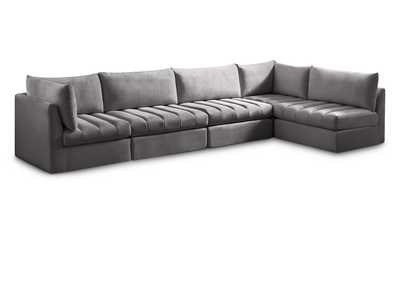 Jacob Grey Velvet Modular Sectional