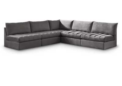 Jacob Grey Velvet Modular Sectional