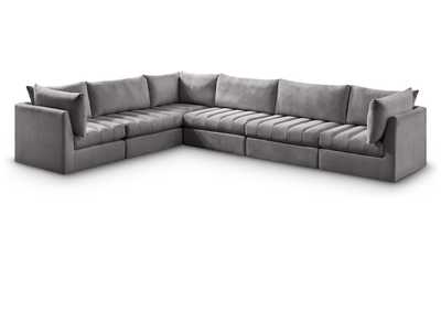 Jacob Grey Velvet Modular Sectional