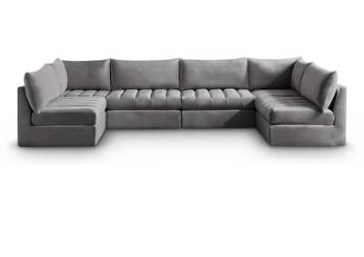 Jacob Grey Velvet Modular Sectional