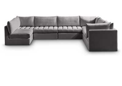 Jacob Grey Velvet Modular Sectional