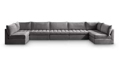 Jacob Grey Velvet Modular Sectional