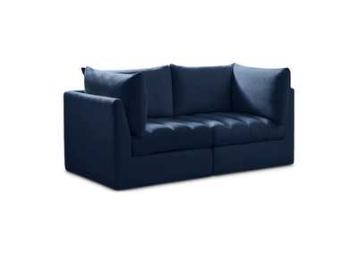 Image for Jacob Navy Velvet Modular Sofa