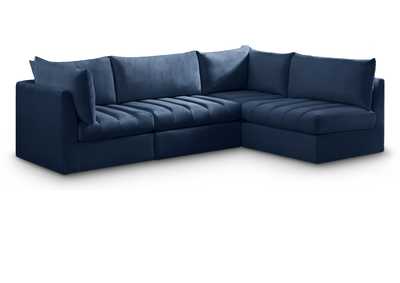 Image for Jacob Navy Velvet Modular Sectional