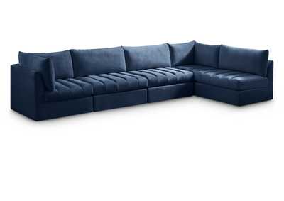 Image for Jacob Navy Velvet Modular Sectional