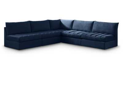 Image for Jacob Navy Velvet Modular Sectional