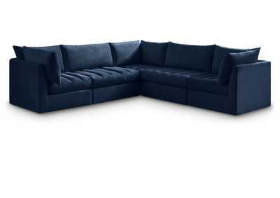 Image for Jacob Navy Velvet Modular Sectional