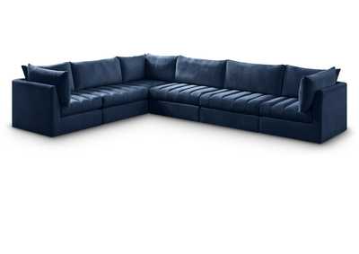 Image for Jacob Navy Velvet Modular Sectional