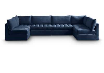 Image for Jacob Navy Velvet Modular Sectional