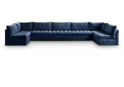 Image for Jacob Navy Velvet Modular Sectional