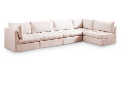 Jacob Pink Velvet Modular Sectional