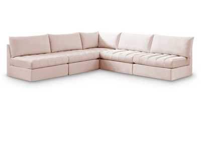 Jacob Pink Velvet Modular Sectional