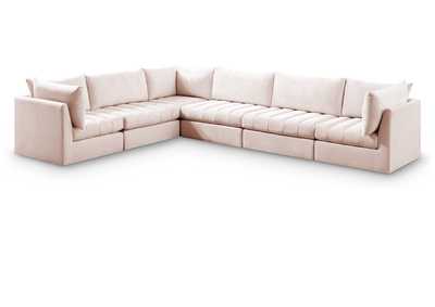 Jacob Pink Velvet Modular Sectional