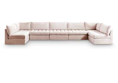 Image for Jacob Pink Velvet Modular Sectional