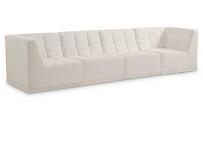 Relax Cream Velvet Modular Sofa