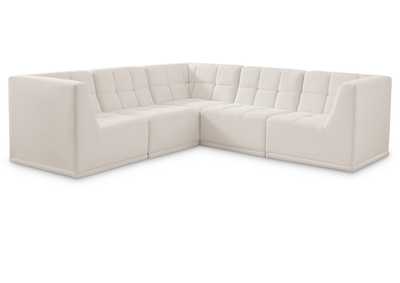 Relax Cream Velvet Modular Sectional