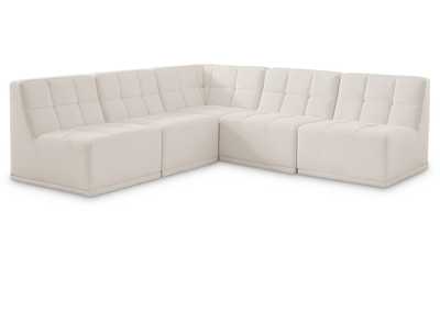 Relax Cream Velvet Modular Sectional