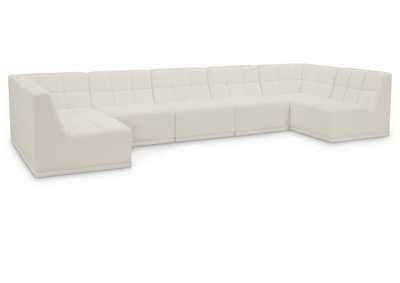 Relax Cream Velvet Modular Sectional