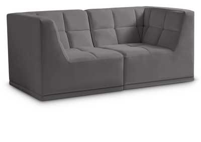 Relax Grey Velvet Modular Sofa