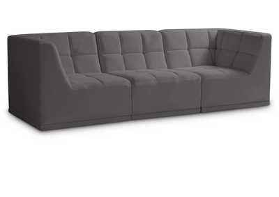 Relax Grey Velvet Modular Sofa