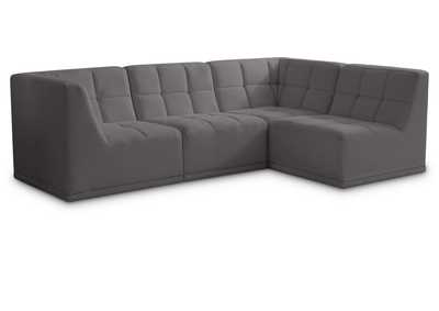 Relax Grey Velvet Modular Sectional