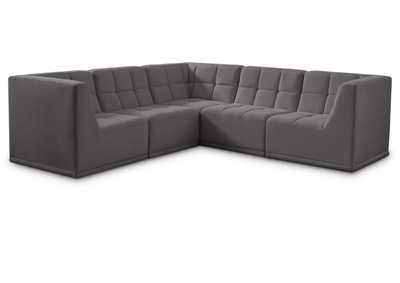 Relax Grey Velvet Modular Sectional