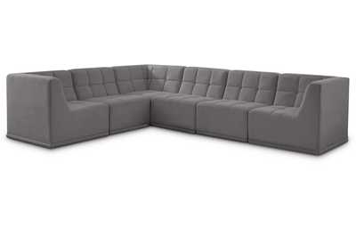 Relax Grey Velvet Modular Sectional