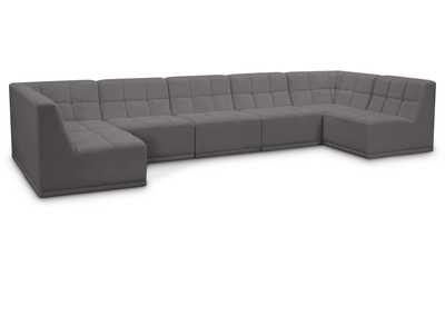 Relax Grey Velvet Modular Sectional