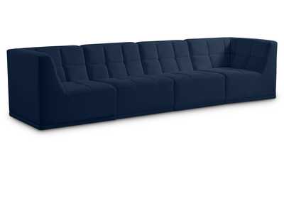 Image for Relax Navy Velvet Modular Sofa