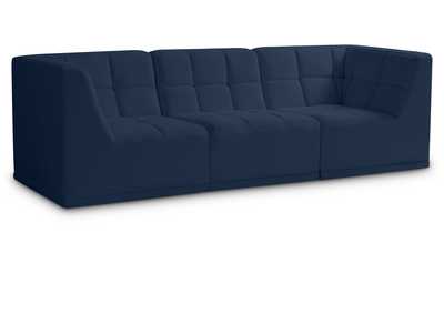 Image for Relax Navy Velvet Modular Sofa