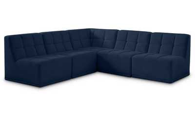 Relax Navy Velvet Modular Sectional